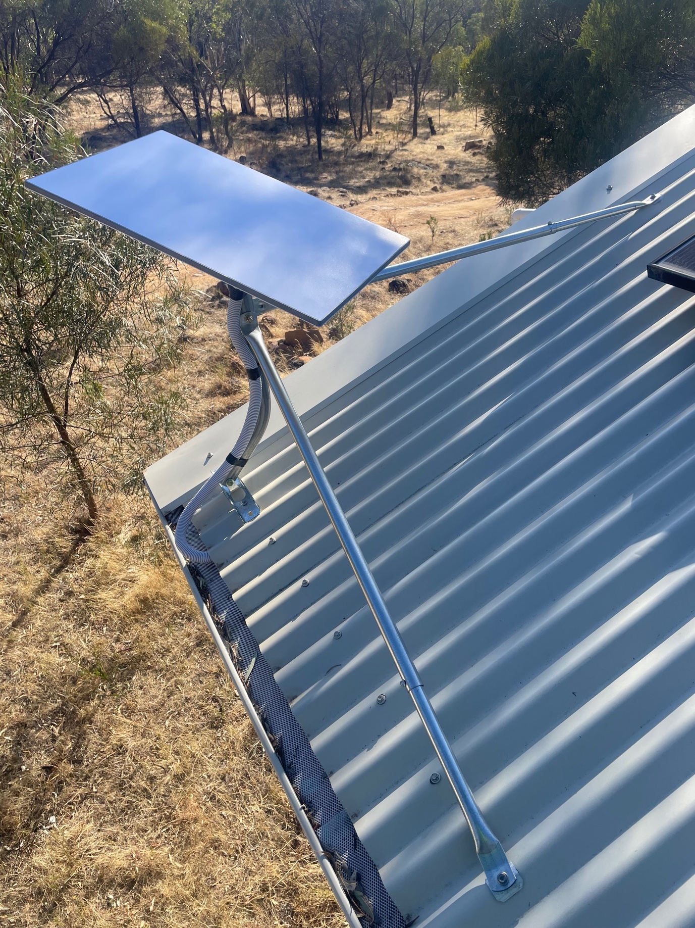 Starlink installation on rural shed